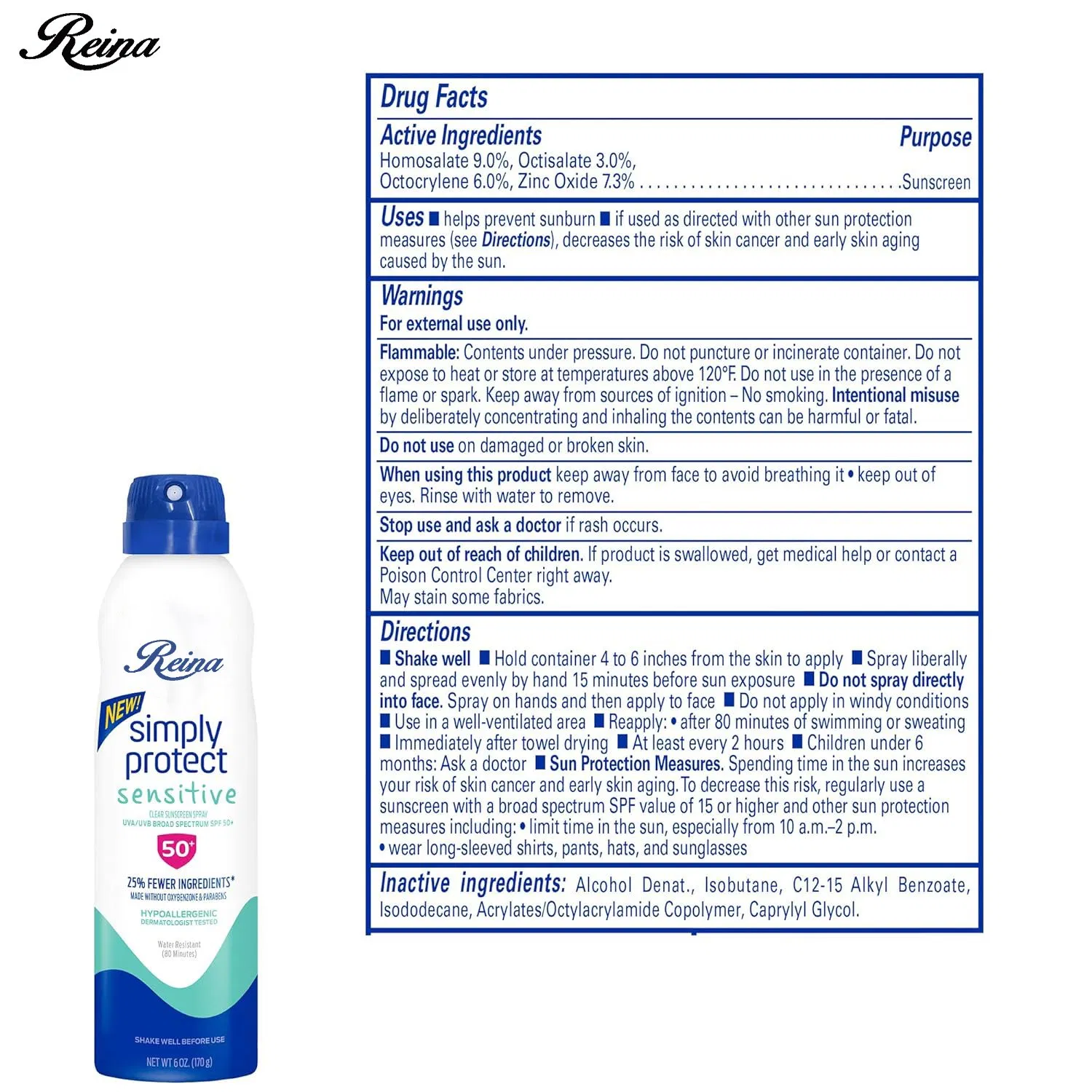 OEM フェイス スキンケア 日焼け止めスプレー SPF 50
